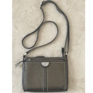 Brighton Pretty Tough Jagger Pewter Crossbody Purse